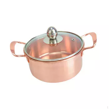 6,3-дюймовая медная кастрюля с ручками для индукции и коммерческого использования without glass lid