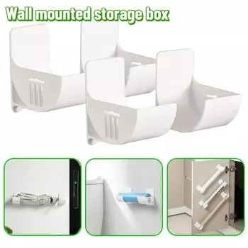6/4/2 шт. настенное крепление для кухни и ванной, пластиковый держатель для рулонов мусорных мешков, диспенсер для рулонов пленки для свежести, стойка для хранения в шкафу 2PCS белый