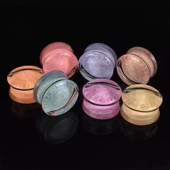 6-50 мм многоцветные ушные манометры туннели с двойной расклешенной вилкой ушные носилки расширитель ювелирные изделия для тела 6mm зелёный