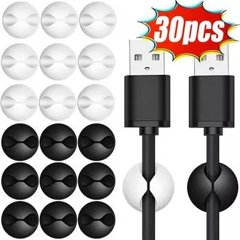 6/50 шт. Мини-держатель для шнура USB-зарядный кабель клипсы многоразовый настольный органайзер держатель для шнура провода протекторы в домашнем офисе автомобиль