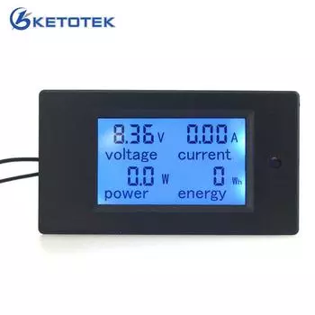 6,5 ~ 100 В постоянного тока 0 ~ 20 А цифровой ЖК-дисплей Вольт AMP Вольтметр Амперметр модуль счетчика мощности показывает VAW Wh