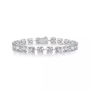 6,5 мм муассанит 1 карат браслет Time Covenant из серебра 925 пробы ювелирные изделия about 16.5cm.