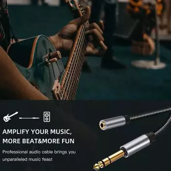 6,5-мм штекер на 3,5-мм гнездо для наушников, гитарный гарнитура, микрофон, разъем для передачи аудиоадаптера