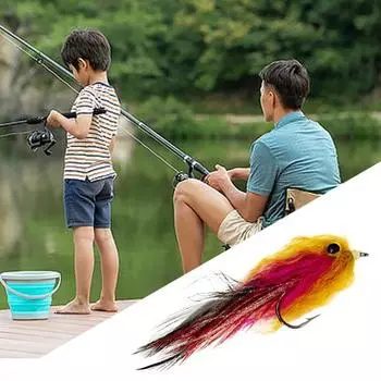 6,5 см/0,6 г приманка для нахлыста из высокоуглеродистой стали, острый крючок, реалистичный оленьий волос, красочная птица, искусственная приманка для рыбалки, товары для рыбалки на открытом воздухе разноцветный