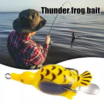 6,5 см/11,5 г рыболовная приманка в виде утконосов со спиннером с блестками, острый крючок, реалистичная верхняя вода, искусственная наживка в виде змеиной головы, лягушки, аксессуары для рыбалки на открытом воздухе