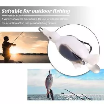 6,5 см/11,5 г рыболовная приманка в виде утконосов со спиннером с блестками, острый крючок, реалистичная верхняя вода, искусственная наживка в виде змеиной головы, лягушки, аксессуары для рыбалки на открытом воздухе D
