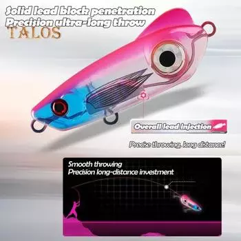 6.5CM/18G/24G рыболовная приманка с тройным крючком, тонущий искусственный приманка для дальнего заброса с 3-цветным светодиодным светом для соленой воды, пресноводного окуня, судака S чёрный