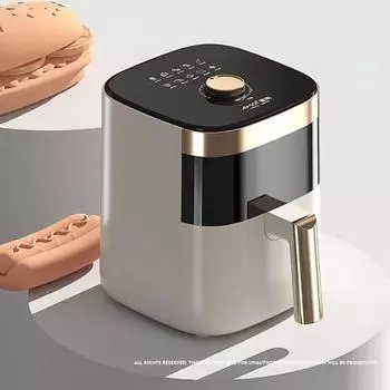 6.5L Бытовая визуальная многофункциональная электрическая фритюрница Духовка 4.5L 5L Большая емкость Visual Fryer Чипсы фритюрницы Духовка EU