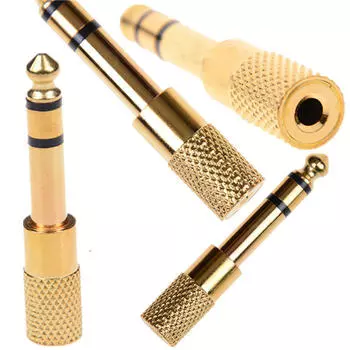 6.5Mm 1/4 Male Plug To 3.5Mm 1/8 Female Jack Stereo Headphone Audio Adapter