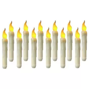 6.69in беспламенные свечи полезные рождественские украшения электрические поддельные свечи 12 шт C
