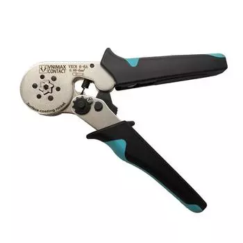 6-6 Клещи для обжима трубчатых наконечников Обжимной инструмент Клещи для обжима наконечников проводов 0,06~6 мм2 чёрный