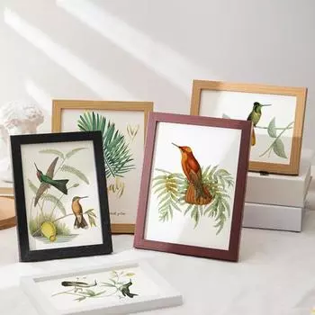 6/7/8/10-дюймов/A4 винтажная деревянная фоторамка прозрачная стеклянная фоторамка деревенский домашний офис спальня настольный держатель для фотографий украшение 6inch