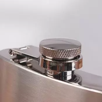 6 7 8 9 10 унций фляжка из нержавеющей стали с карманом-воронкой фляжка для алкоголя виски фляжка с завинчивающейся крышкой чёрный