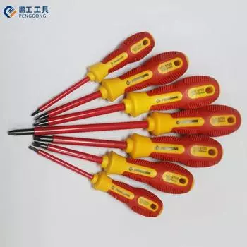 6/7/8 шт., комплект отверток для электриков высокого напряжения, 1000 В, с прорезями и крестовой изоляцией 8 Pcs