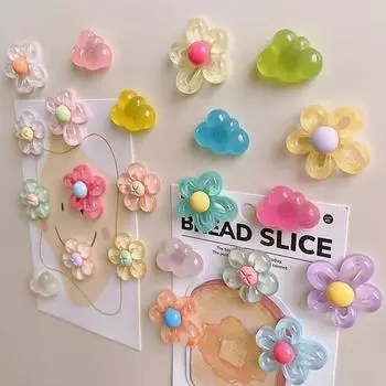 6/7/9 шт. Магнитные наклейки Симпатичные желейные цветные наклейки на холодильник Креативные 3 стиля 7pcs