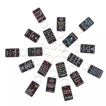 6/7/9 шт. вдохновляющие силиконовые брелоки яркие мотивирующие цитаты идеальный подарок для друзей коллег и семьи