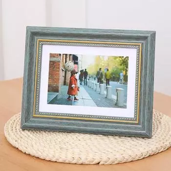 6/7-дюймовая винтажная фоторамка из прозрачного стекла, прочная художественная картина, витрина, домашний офис, спальня, настенный держатель для фотографий, украшение 7inch коричневый