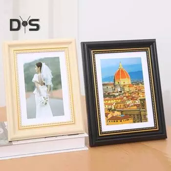 6/7-дюймовая винтажная фоторамка из прозрачного стекла, прочная художественная картина, витрина, домашний офис, спальня, настенный держатель для фотографий на рабочем столе 7inch коричневый