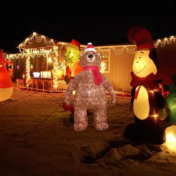 6,89 футов Рождественская надувная игрушка Медведь Украшение для улицы Адаптер AU на день рождения