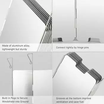 6/8/10/12/16 Plates Aluminum Windscreen Stove Windshield Burner Windproof For Picnic Cooking Outdoor Camping Supplies