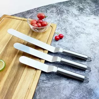 6/8/10 дюймовый шпатель из нержавеющей стали для кондитерских изделий, шпатель для глазури, разглаживания тортов, инструменты для украшения кухни