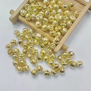 6/8/10 мм 100/50 шт. DIY ремесло рождественские колокольчики серебро золото маленький колокольчик для свадебных украшений модные украшения для дома Изготовление ювелирных изделий ручной работы 10mm 50Pcs