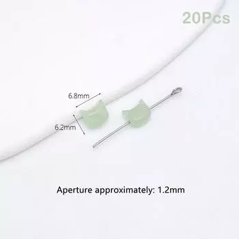 6.8/10 мм 20 шт. Маленькие стеклянные бусины в виде кошачьей головы, милые подвески, бусины-кошки для изготовления ювелирных изделий, фурнитура, для DIY браслетов, ожерелий, серег