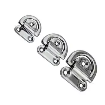 6/8/10 мм 316 нержавеющая сталь D-образное кольцо складная палубная прокладка петля для крепления швартовочный уткет для яхты моторной лодки грузовика зеркальная полировка морской