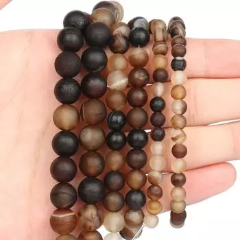 6/8/10 мм бусины из натуральных камней, кофейный агат Гоби, круглые ониксовые свободные бусины-разделители для изготовления ювелирных изделий, аксессуары для браслетов «сделай сам», 15 дюймов 6mm about 61pcs