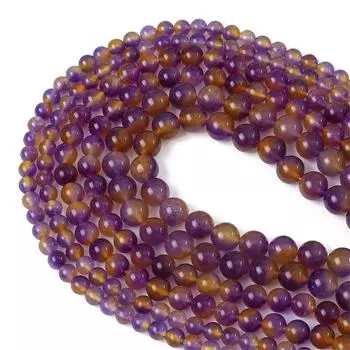 6/8/10 мм бусины из натурального камня фиолетовые, желтые нефритовые круглые свободные бусины-разделители для ожерелья, браслета, самостоятельного изготовления ювелирных изделий 6mm 65pcs