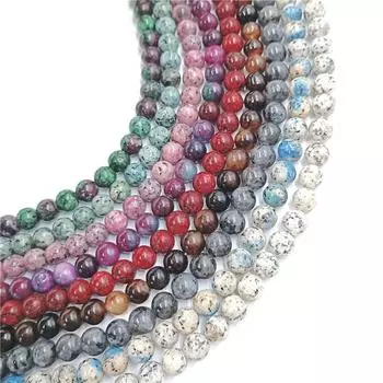 6/8/10 мм Для изготовления ювелирных изделий Ювелирные аксессуары Свободные бусины-разделители Бусины из натурального камня DIY Браслет Ожерелье Ручная работа Круглый материал ручной работы 6mm