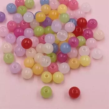 6/8/10 мм фурнитура браслет серьги свободные цвета изготовление ювелирных изделий DIY для акриловых бусин ожерелье мода 50Pcs 8mm разноцветный