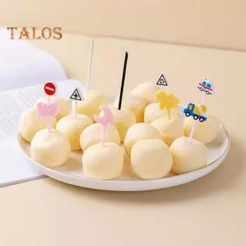 6/8/10 шт. вилка для торта мультфильм выбор фруктов разноцветная милая креативная палочка для украшения бенто для дома