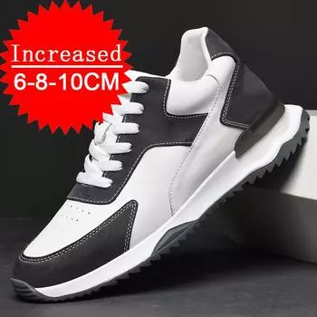 6/8/10 см невидимые увеличивающие рост кроссовки мужские спортивные туфли толстая подошва внутренняя увеличивающая рост обувь модные повседневные кроссовки 37