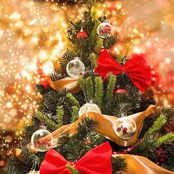 6/8/10 см пластиковый прозрачный рождественский шар домашнее рождественское новогоднее украшение для вечеринки своими руками прозрачный заполняемый подвесной кулон на елку украшение 80MM