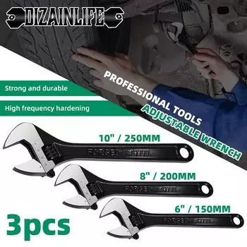 6/8/10inch Adjustable Spanners Measuring Wrenches Hole-opening Spanners Household Workshop Multifunction Hand Repair Tools