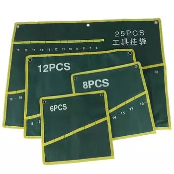 6/8/12/25 карманных сеток, холст, рулон, гаечный ключ, сумка-органайзер для хранения инструментов A1
