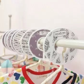 6/8/12 шт. Разделители для детского шкафа, набор разделителей для детского шкафа, помогает организовать вешалки для детского шкафа по размеру/возрасту