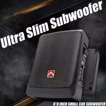 6*8 дюймов автомобильные аудиоколонки установлены под сиденьем мини ультратонкий активный автомобильный сабвуфер RMS 200 Вт активный высокой мощности чистый бас 6X8 Inch
