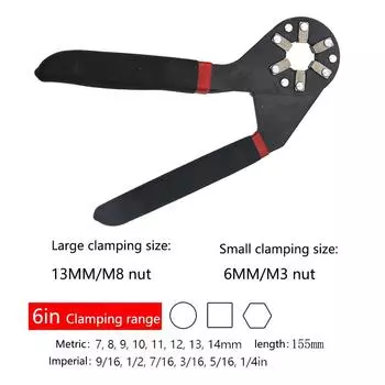 6/8-дюймовый волшебный ключ для домашнего обслуживания, регулируемый поворотный ручной зажимной патрон, внешний шестигранный многофункциональный инструмент