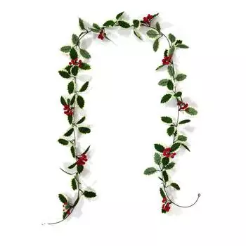 6/8 футов красные ягоды Рождественская гирлянда Гибкая искусственная ягодная гирлянда для зимы, Рождества, Нового года, праздничного декора красный