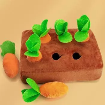 6/8 Hole Carrot Dog Toys Plush Puppy Chew Toy Pet Supplies Dog Carrot Pulling Toy Relieve Boredom Style A