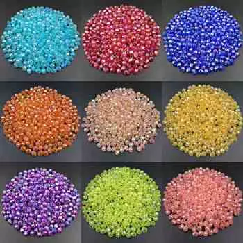 6/8 мм 100/40 шт. AB красочные угловые бусины в форме ананаса акриловые круглые аксессуары для материала «сделай сам» Симфония ручной работы из бисера ювелирные аксессуары 6mm 100pcs/lot оранжевый