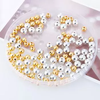 6/8 мм 100/50 шт. жемчужные разделители свободные бусины для DIY ожерелье, браслет, серьги, изготовление ювелирных изделий, акриловые круглые аксессуары ручной работы 6mm 100 Pcs белый