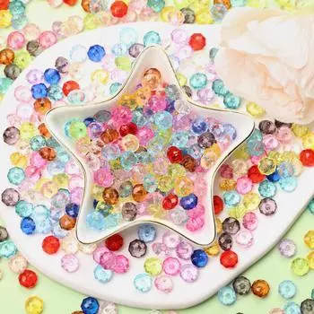 6/8 мм брелок акриловый прозрачный ожерелье браслет модные серьги с бриллиантами ручной работы ювелирные изделия подвеска свободные бусины аксессуары 6mm 200pcs разноцветный