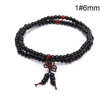 6/8 мм натуральный сандаловое дерево буддийский Будда медитация бусины браслет для женщин и мужчин as the picture