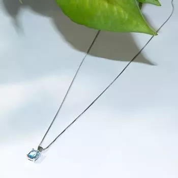 6*8 мм небесно-голубой топаз 925 пробы стерлингового серебра 45 см модные ювелирные изделия овальные подвески ожерелья для девочек небесно-голубой