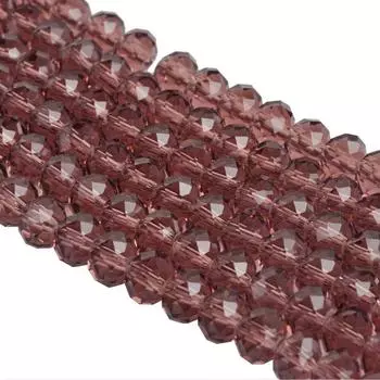 6/8 мм разделительные бусины Rondelle DIY для хрусталя, аксессуары для изготовления ювелирных изделий, 50 шт., граненые 6mm красный