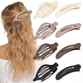 6/8 шт. женские заколки для волос плоские шпильки прочные не застревающие декоративные заколки-крабы A