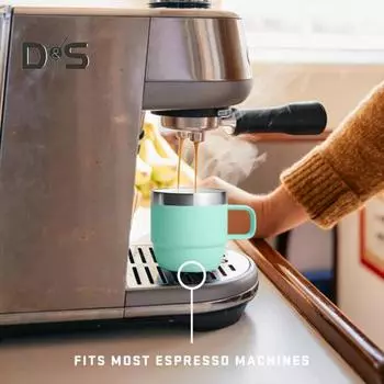 6/8 унций термокружка из нержавеющей стали с керамической подкладкой для кофе эспрессо, складная портативная дорожная термокружка фиолетовый